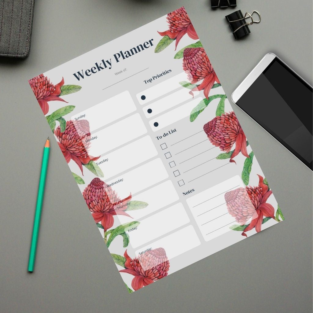 Waratah Protea Weekly Planner