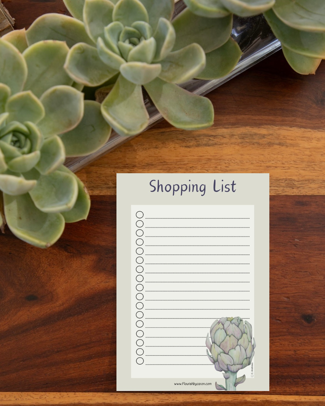 Artichoke Magnetic Shopping List