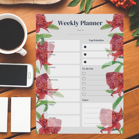 Waratah Protea Weekly Planner