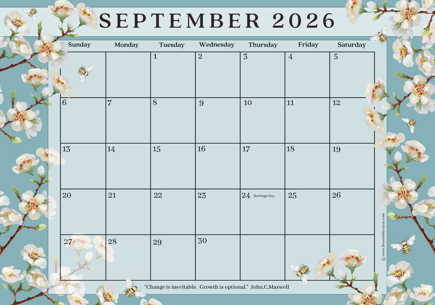2026 Desk Calendar
