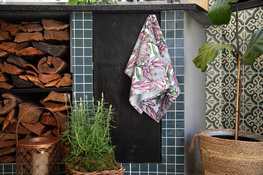 King Protea Tea Towel
