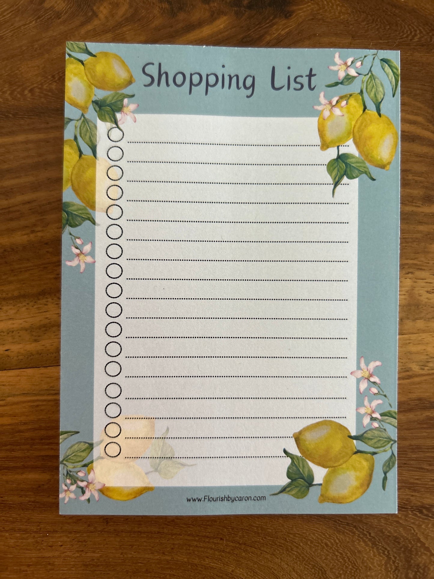 Lemons Magnetic Shopping List