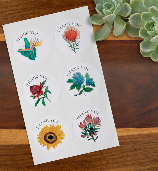 Garden Collection Gift Stickers - Thank You