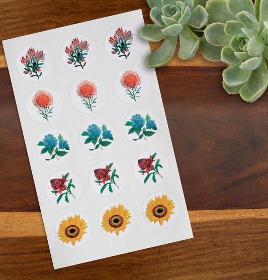 Garden Collection Gift Stickers - Mixed Florals