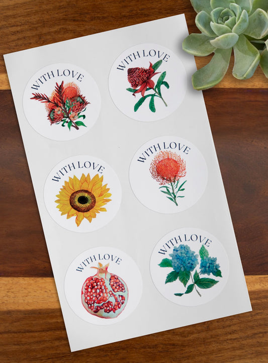 Garden Collection Gift Stickers - With Love