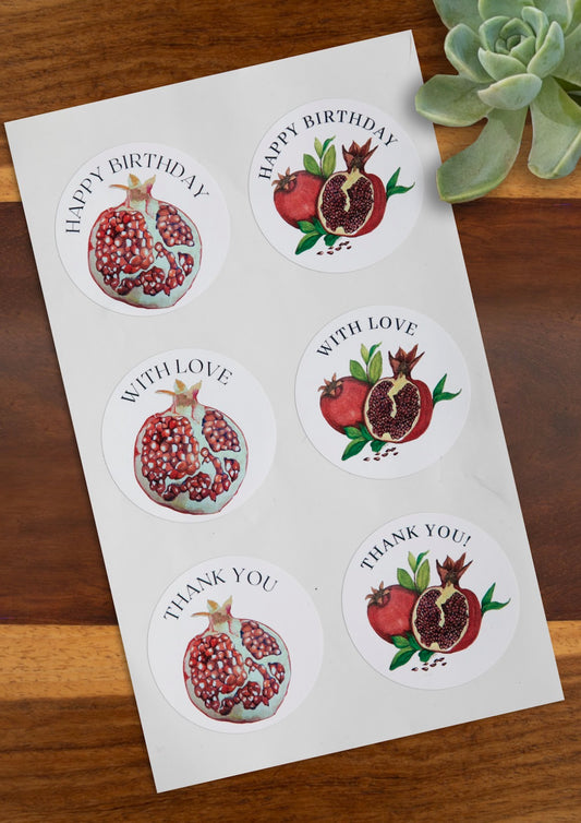 Pomegranate Gift Stickers