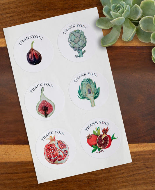 Harvest Collection Gift Stickers - Thank You