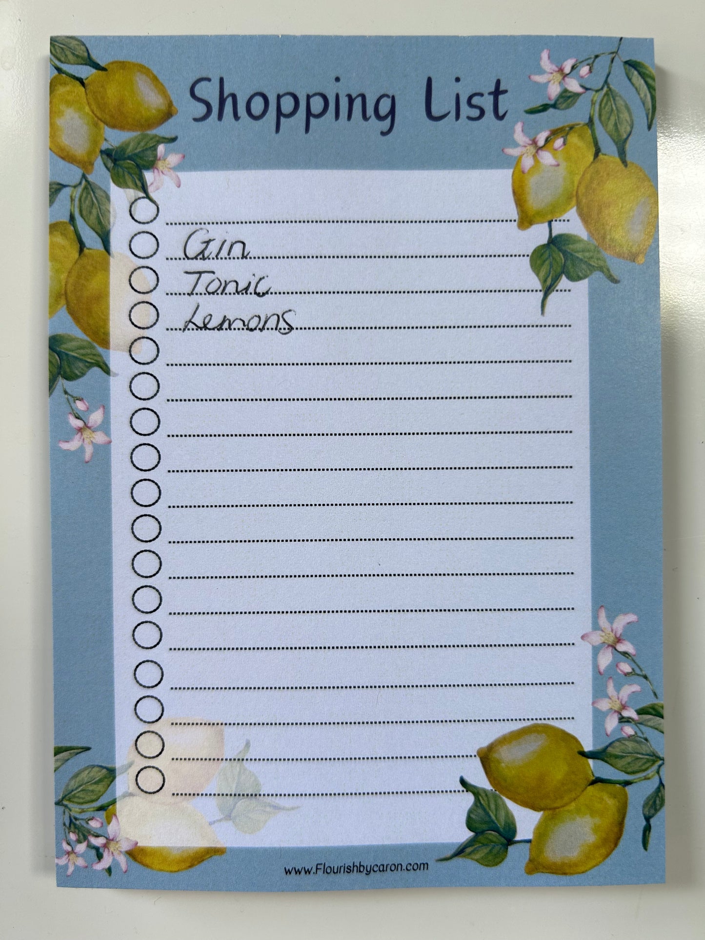 Lemons Magnetic Shopping List