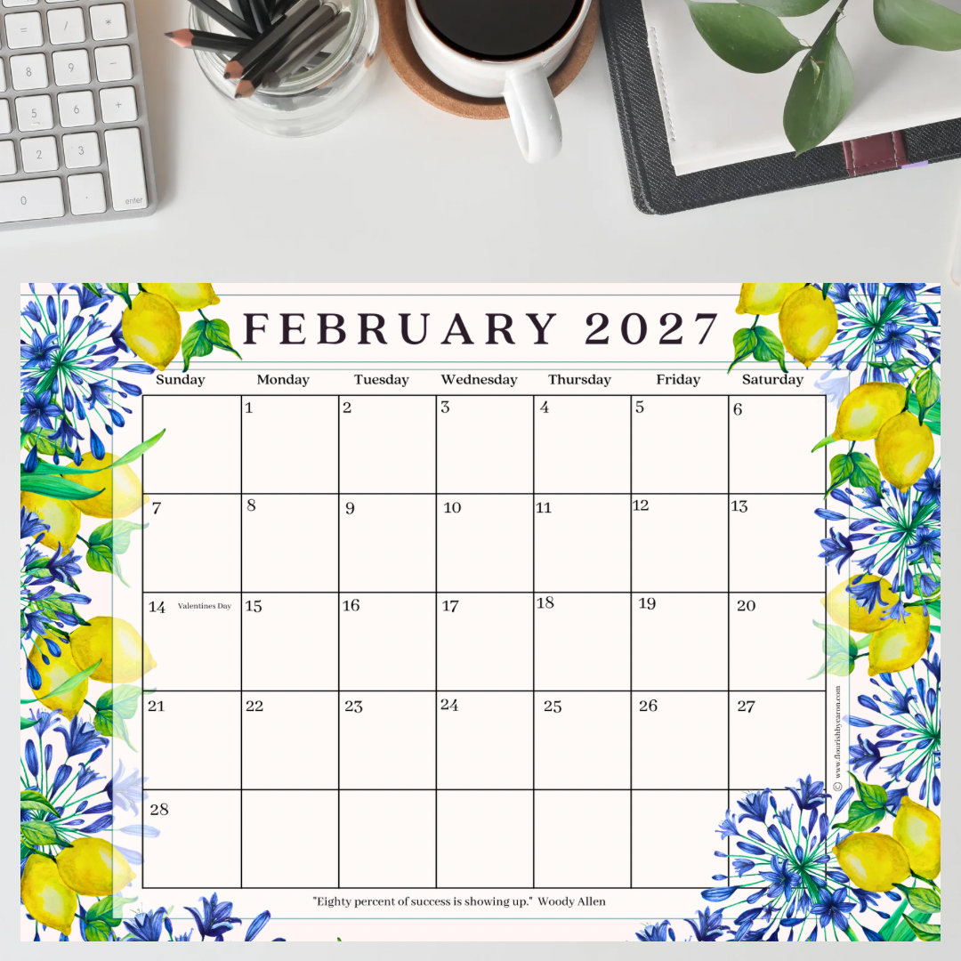 2027 Desk Calendar