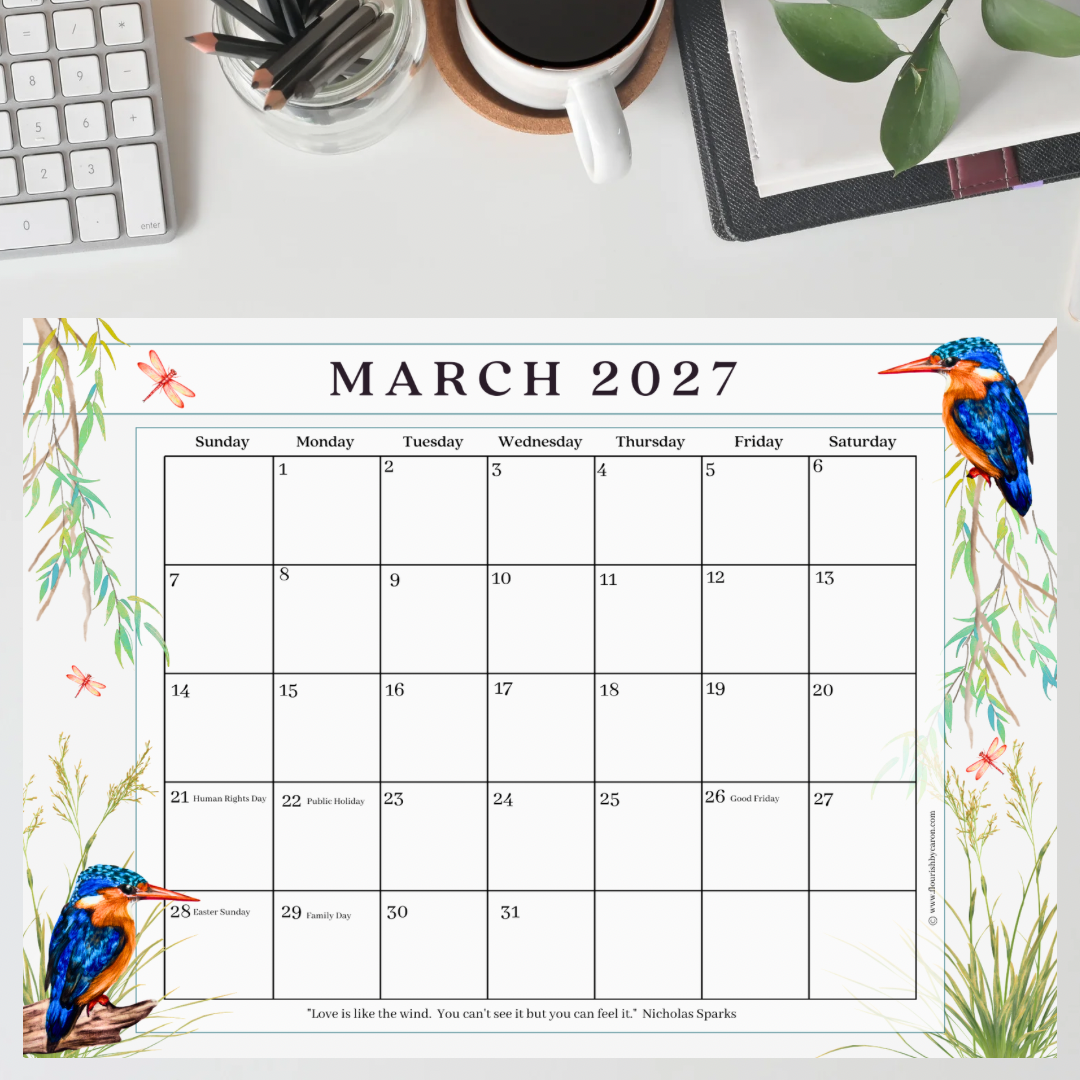 2027 Desk Calendar