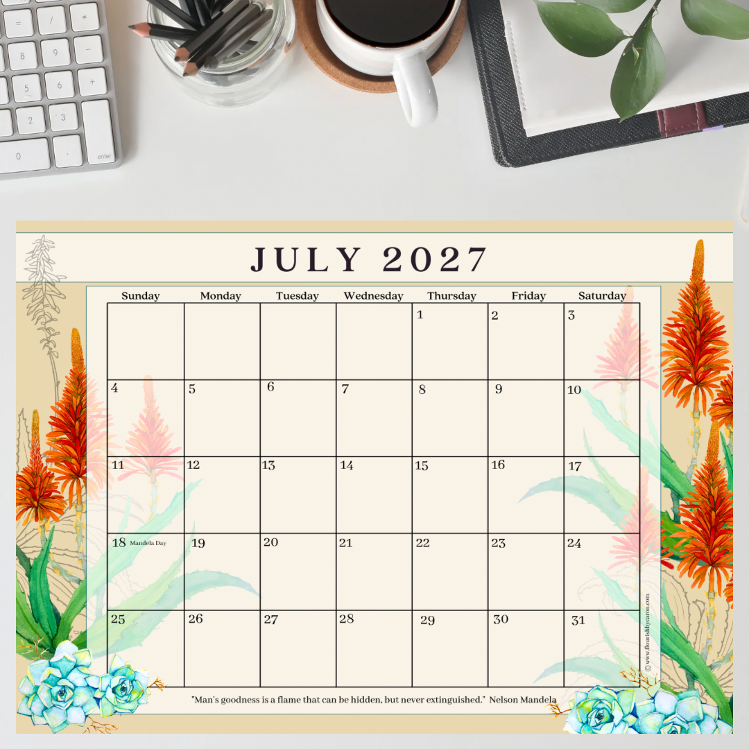 2027 Desk Calendar