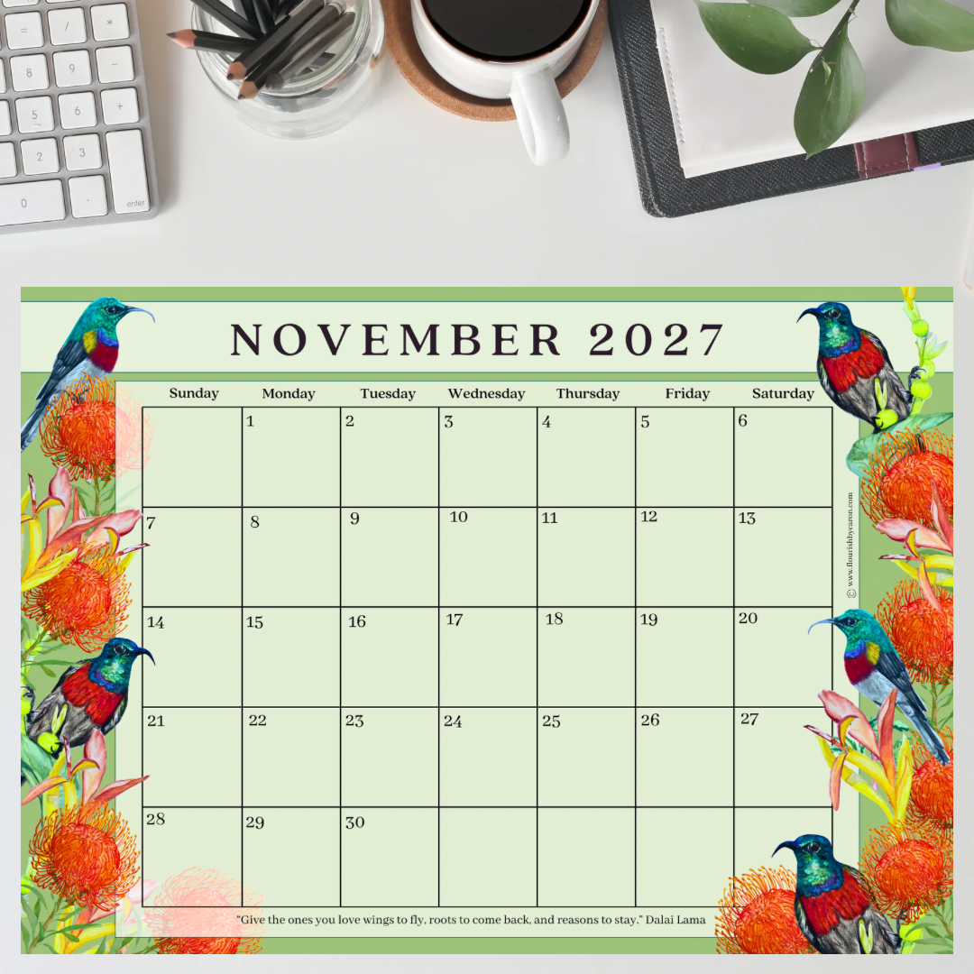 2027 Desk Calendar
