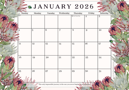 2026 Desk Calendar