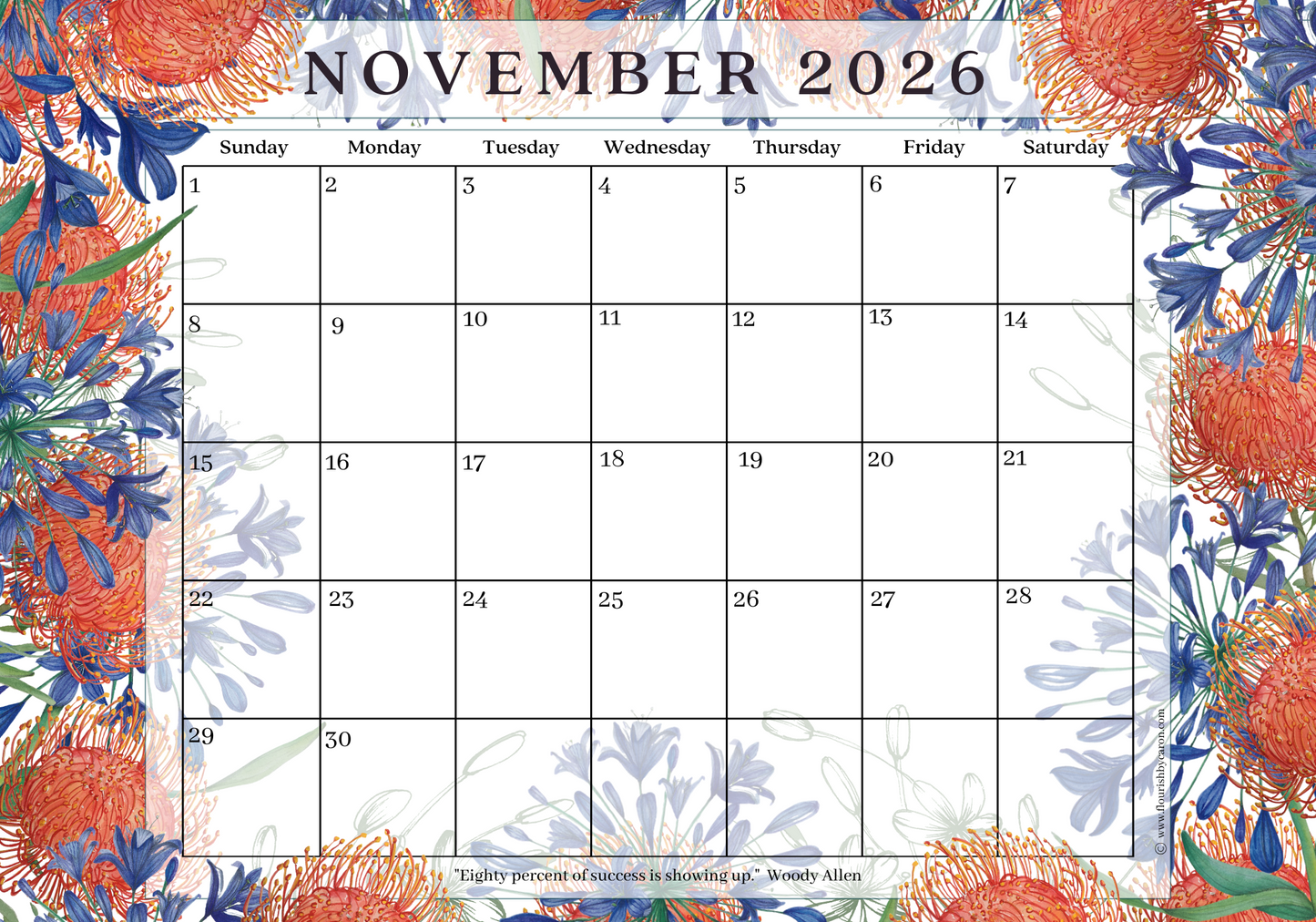 2026 Desk Calendar