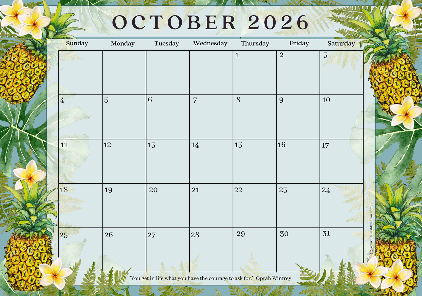 2026 Desk Calendar