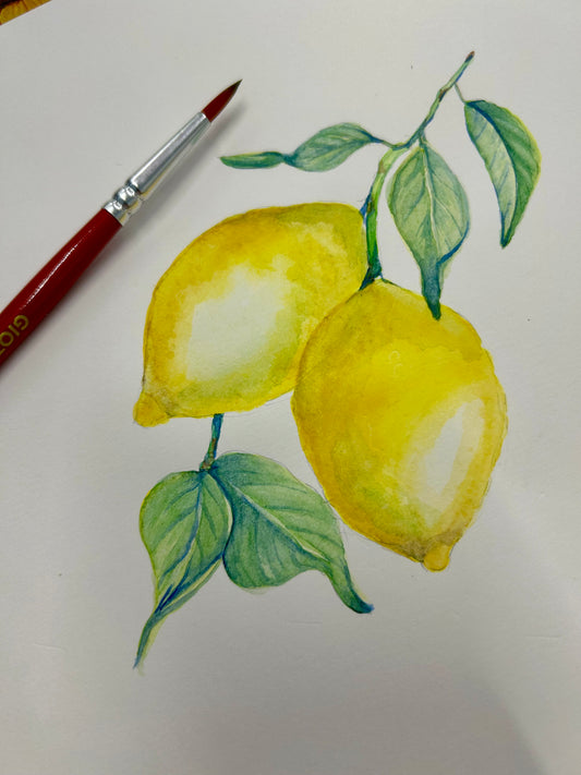 Autumn Lemons Watercolour Course - 10th March 2026