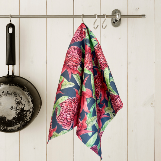 Waratah Protea Tea Towel