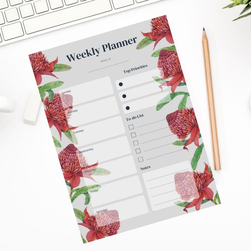 Waratah Protea Weekly Planner